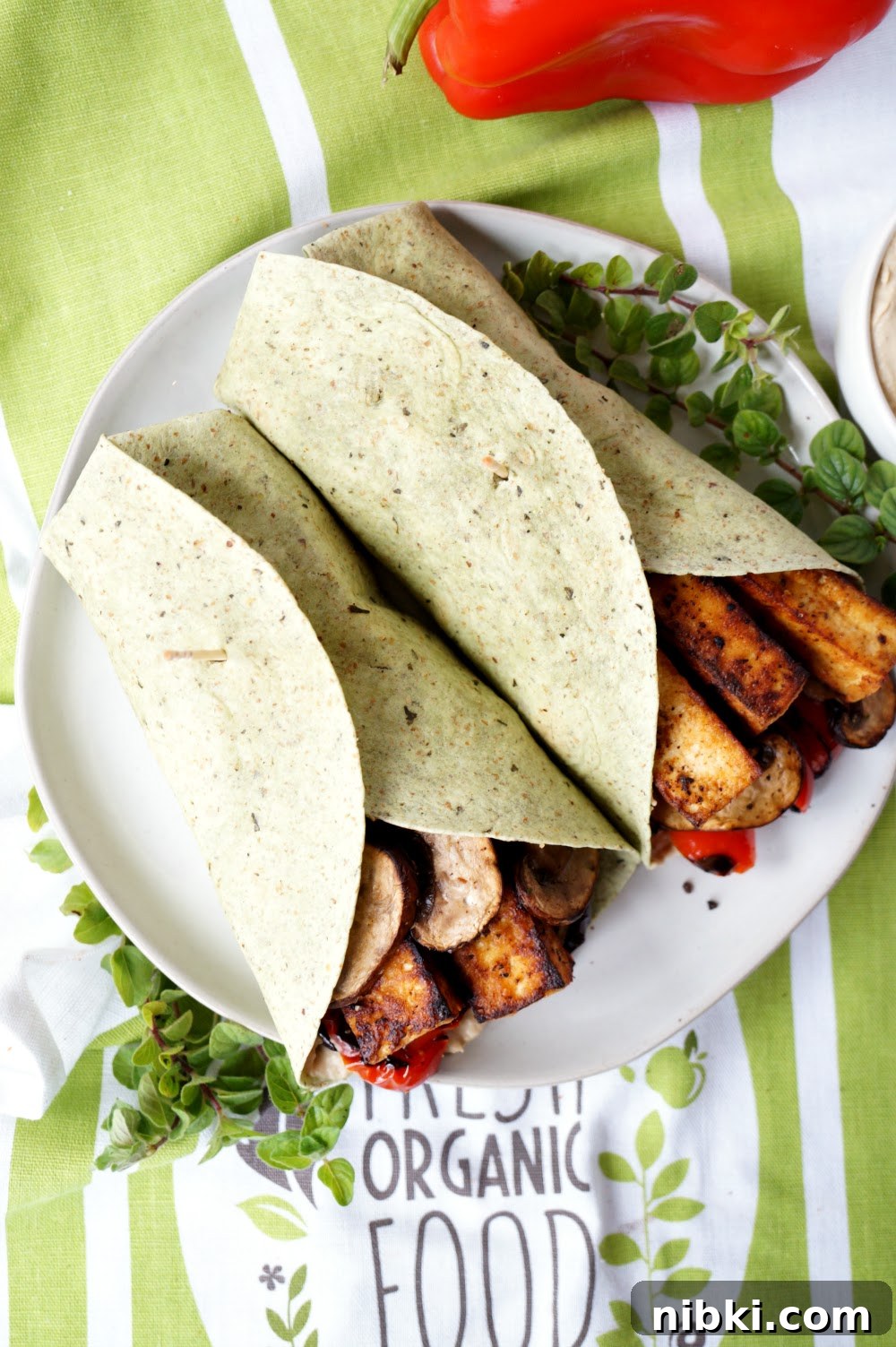 Smoky Grilled Veggie and Tofu Wraps with Hummus 3 vegan grilled veggie & tofu wraps with hummus | The Baking Fairy
