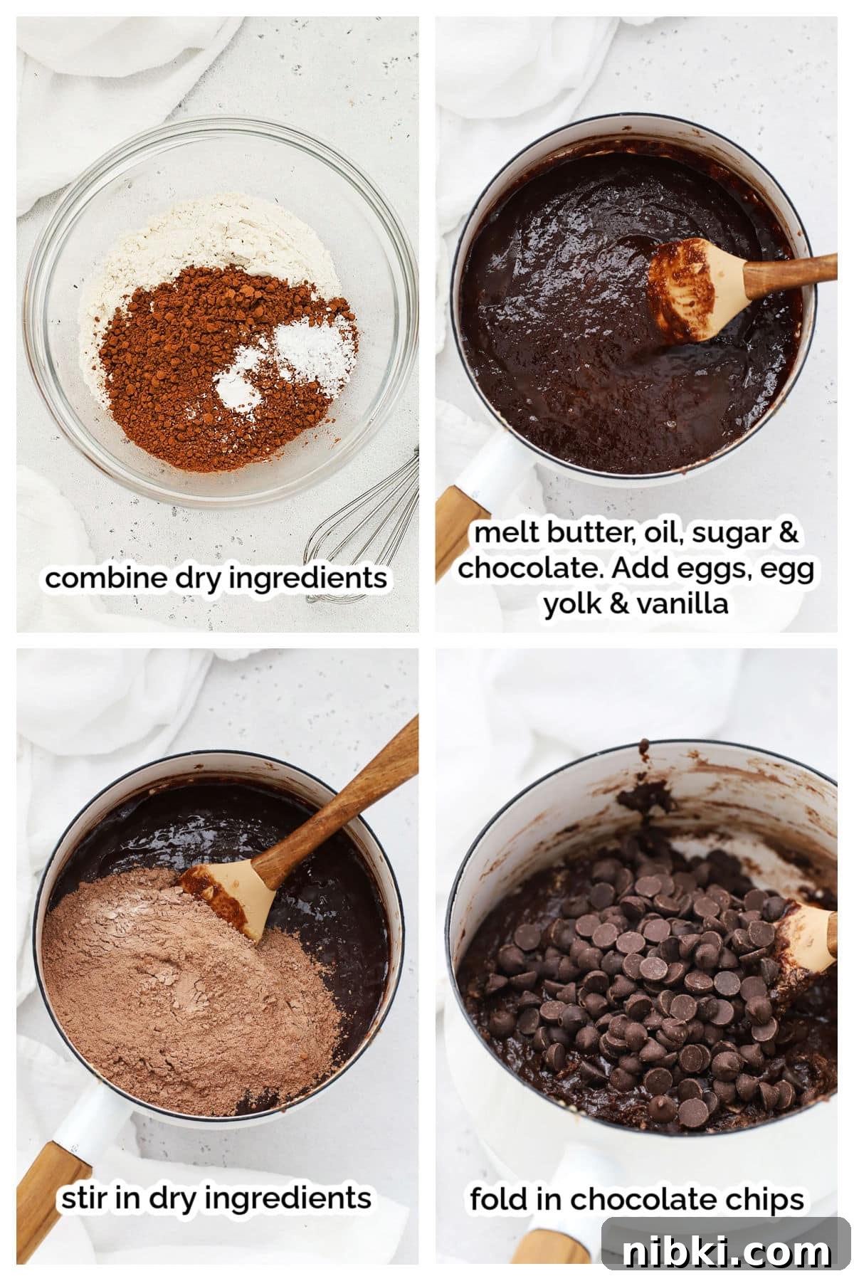 making gluten-free marshmallow brownies step by step