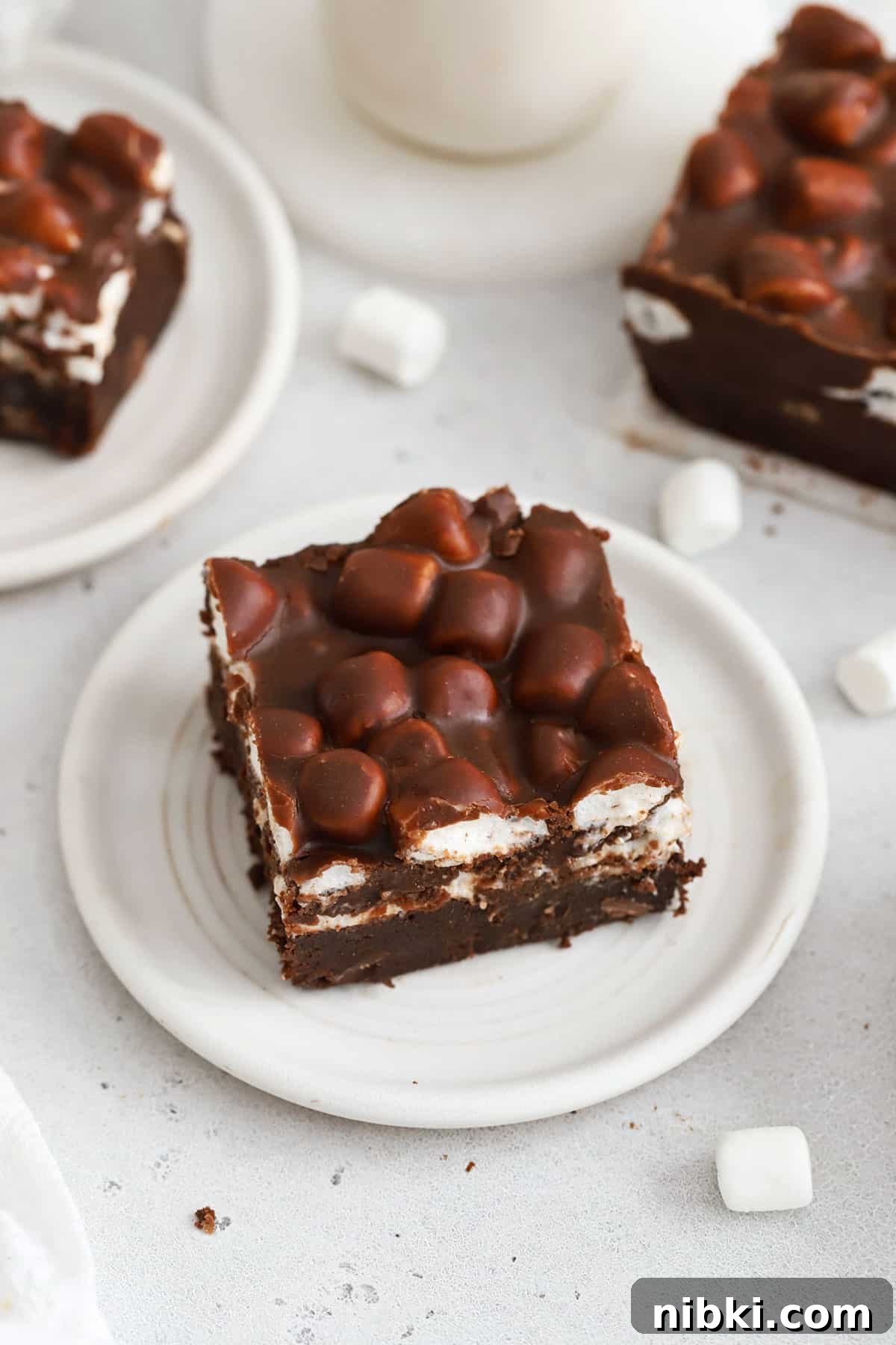 gluten-free marshmallow brownies with chocolate frosting