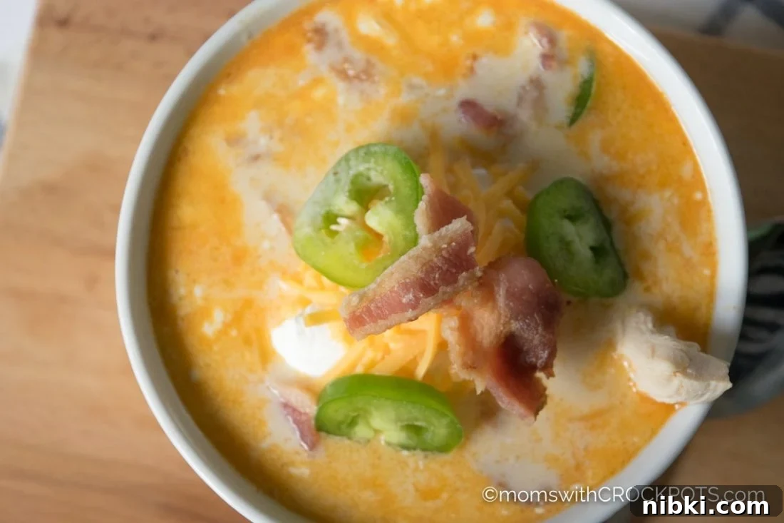 Crockpot Jalapeno Popper Chicken Soup
