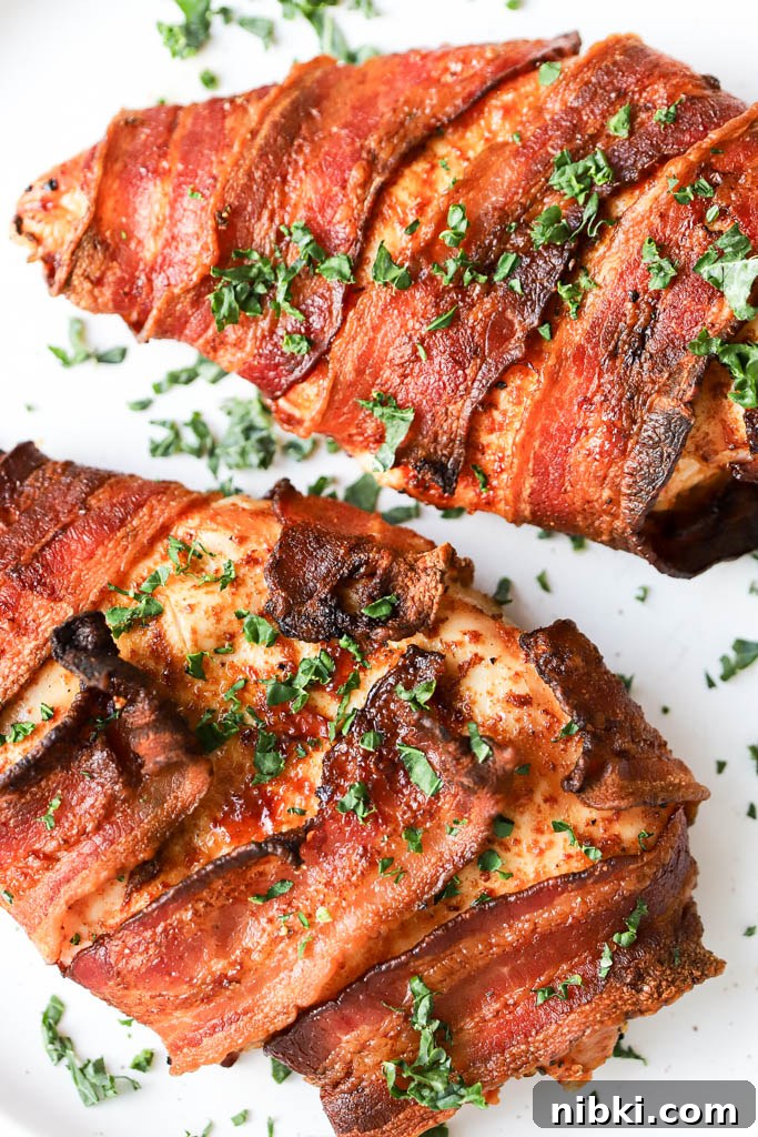Air Fryer Bacon-Wrapped Chicken Breast: Crispy and Juicy 6 air fryer chicken recipes with crispy bacon