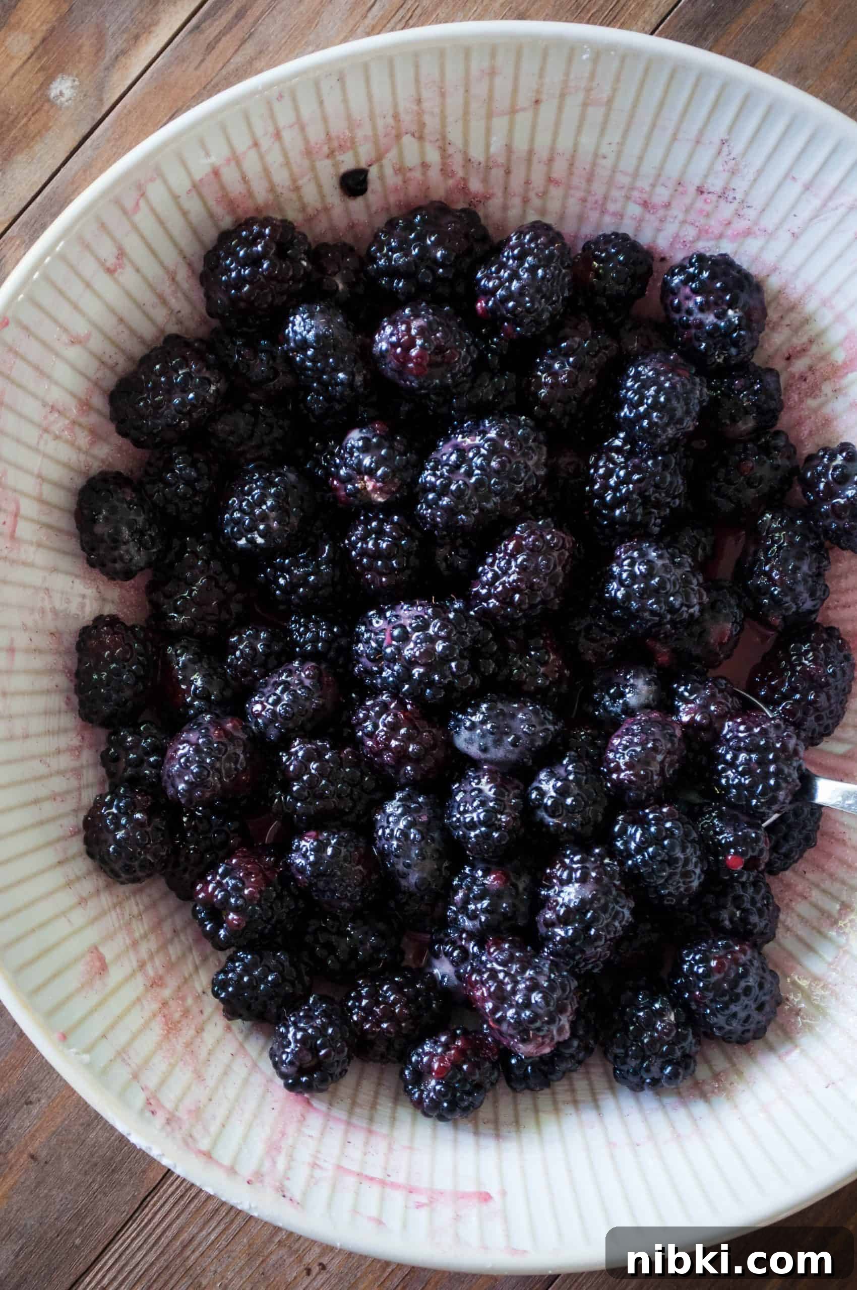 Vegan Blackberry Lemon Cobbler Recipe 2 A serving of vegan blackberry lemon cobbler