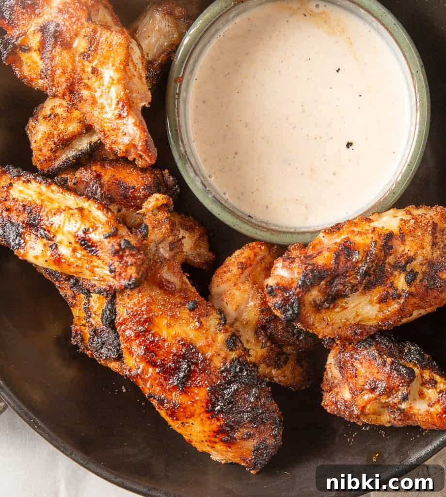 How to Grill Crispy Chicken Wings 6 Plate of grilled wings
